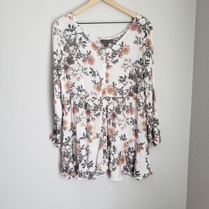 Kendall + Kylie Boho Floral Festival Tunic Top or Casual Dress